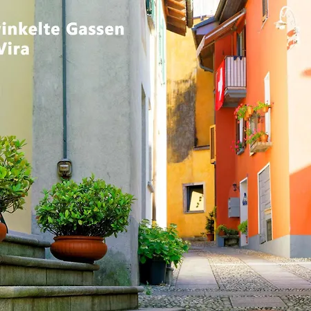 Top-ferienwohnung Im Landhausstil Mit Panoramablick & Pool Apartment Gambarogno