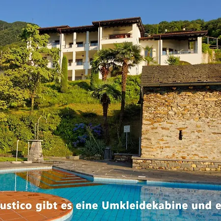 Top-ferienwohnung Im Landhausstil Mit Panoramablick & Pool Apartment Gambarogno