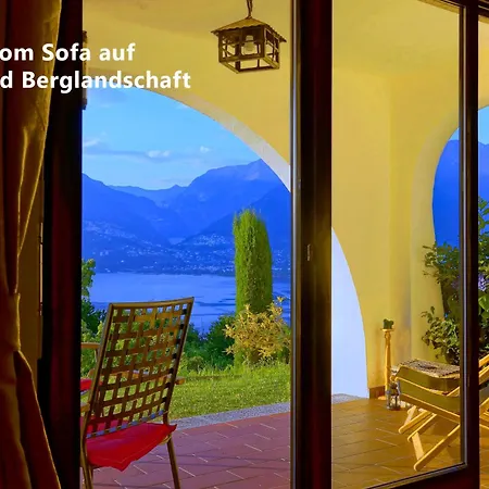 Apartment Top-ferienwohnung Im Landhausstil Mit Panoramablick & Pool Gambarogno
